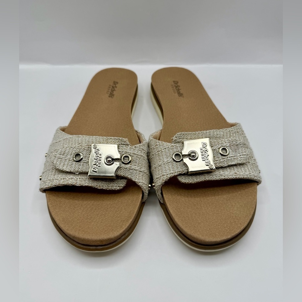 Dr. Scholl's Women's Tan Buckle Slide Sandals - Picture 4 of 16
